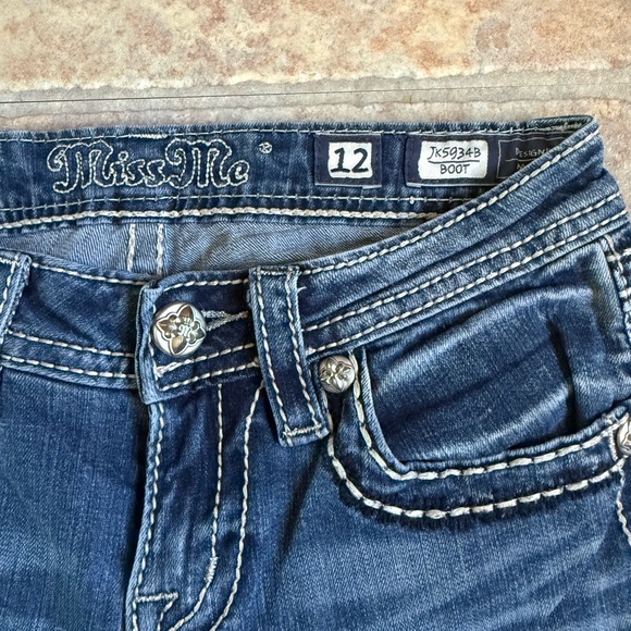 Miss Me Kids Blue Flared Jeans - Picture 2 of 6